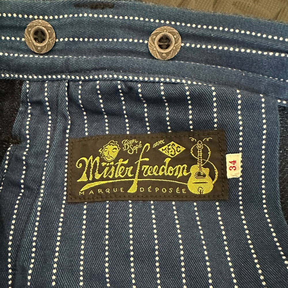 MISTER FREEDOM Le Valseur - Indigo HBT Trousers Pants Size 34 Made in Japan Mint - Picture 9 of 12